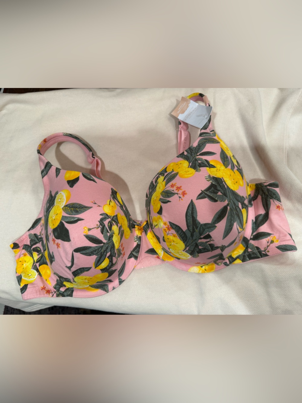 Cacique TShirt Bra Lemon Print 46C